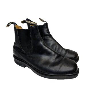Blundstone Boots Black Ankle Chelsea Pull On Leather Unisex Mens US 7 Women US 9